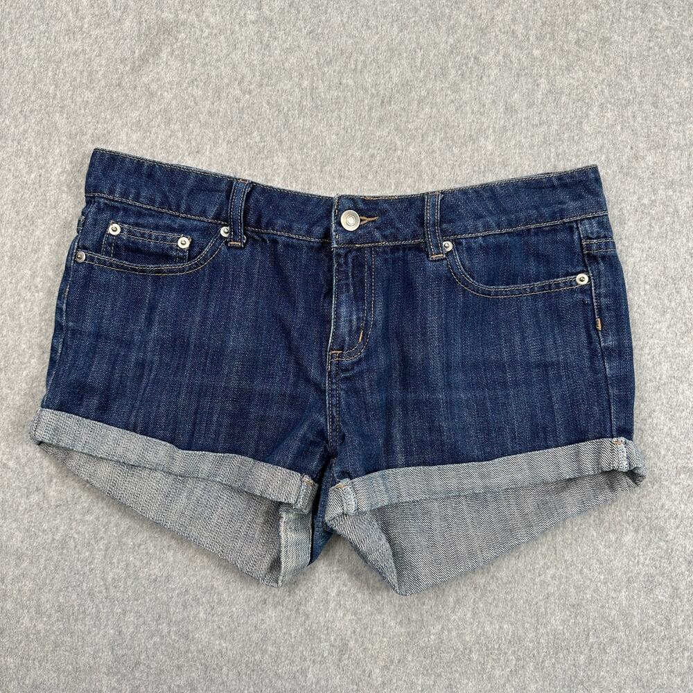 Forever 21 Shorts WMNS 28 Dark Wash Low Rise Blue Stretch Cuffed 90's Festival